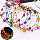 Headband Glowing LED Wreath Christmas Party Decoration Halloween Crown Flower