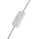 5.9ft Power Cord with On/Off Switch for Table Light Lamp (EU Plug/White)