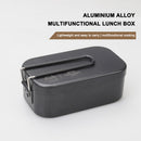 800ml Portable Japanese Aluminum Lunch Bento Box with Folding Handle (A) Newly