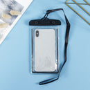 Luminous Waterproof Touch Screen Phone Bags for Diving Drifting (Black)