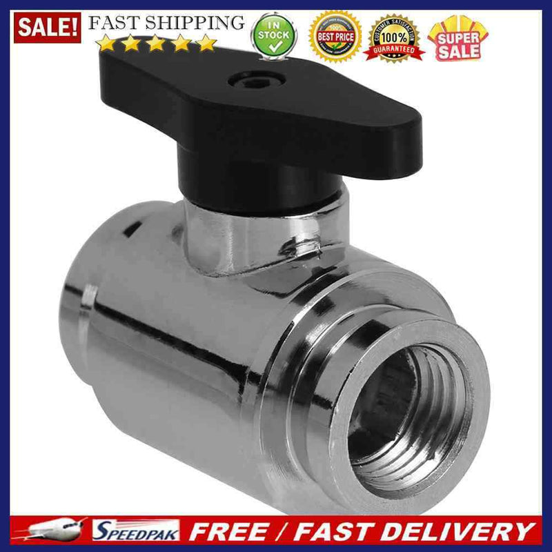 G1/4 Vent Valve Brass Inner Teeth Water Ball Valve Waterway Control(Black)