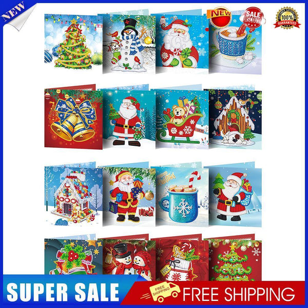 DIY Special Shape Diamond Christmas Card Glitter Rhinestone Painting Kit