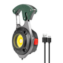 Multifunction COB LED Flashlight Camping Mini Screwdriver Keychain Lamp (Or