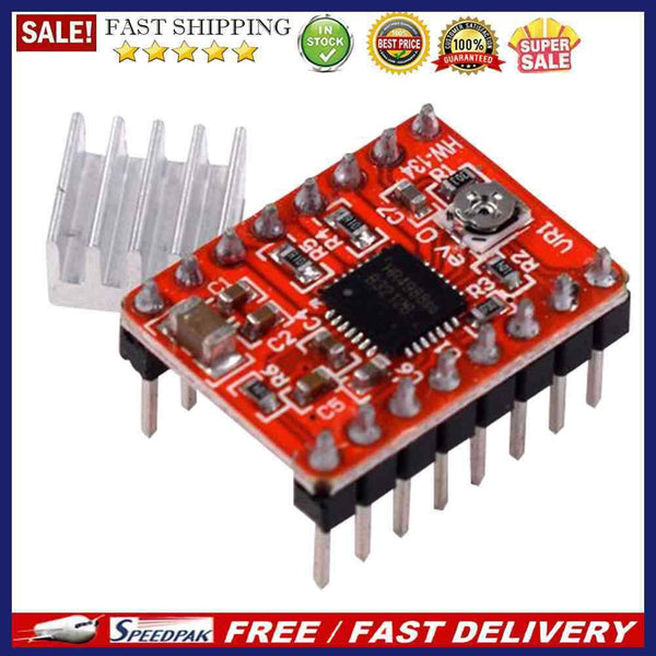 HW-134A A4988 Stepper Motor Driver Module with Heatsink for RepRap Mendel Huxley
