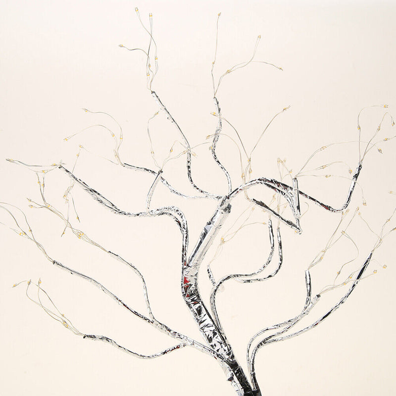Fire Tree LED Table Lamp Copper Wire Fairy Night Light (108 LED Warm White)