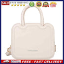 Women Mini Square Bag Solid Color Top-handle Handbags PU Leather Shoulder Tote