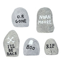 5pcs Halloween Garden Decoration Horror Stones Haunted House Yard Art Ornament