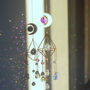 Crystal Windchime Ornament Star Lighting Ball Moon Pendant Window Hanging Craft