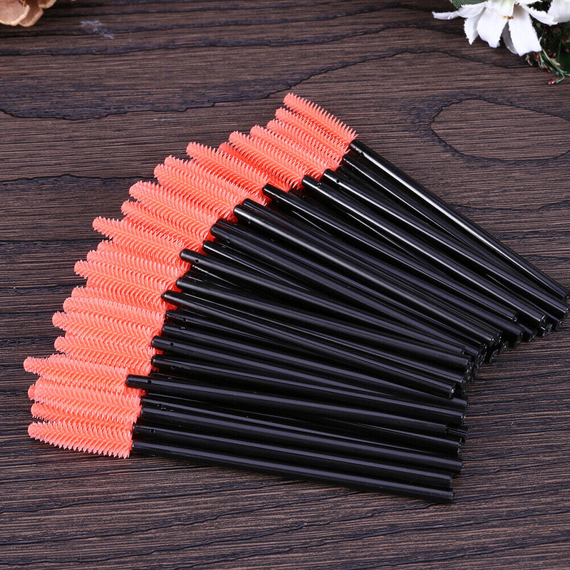 50pcs Non-toxic Light Eyebrow Eyelash Brushes Lash Wands for Eyelash Extensio