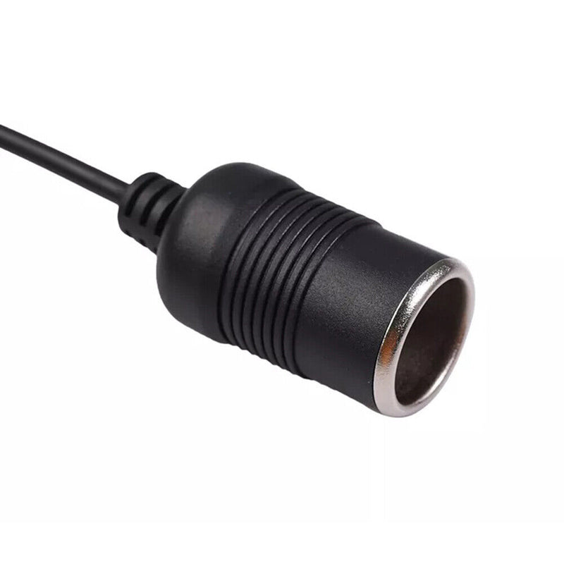 30cm 5V USB A Male to 12V Car Cigarette Lighter Socket Female Cable Adapter