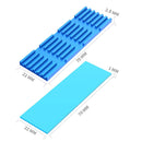 M.2 SSD Heatsink Cooler Thermal Pads for NGFF PCIE NVME Radiator (Blue) Newly