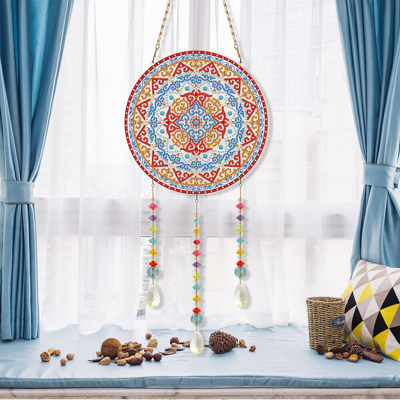 DIY Crystal Prism Teardrop Pendant Diamond Painting Kit Wind Chime (PFL06)