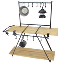 Outdoor Table Hanging Rod Portable Camping Picnic Kitchen Tableware Storage Rack