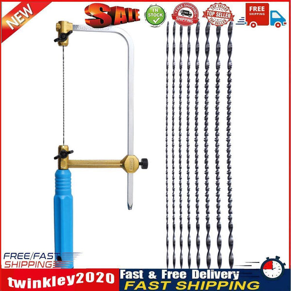 U Type Mini Woodworking Hand Saw Kit DIY Jewelry Hand Tools + 8pcs Blades Newly