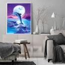 Acrylic Oil Painting By Numbers Dolphin Handmade Digital Picture Art Home Decor