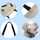 Elephant Printed Shoulder Shopping Bag Casual Large Tote Handbag (40*40cm)