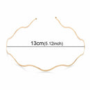 Elegant Geometric Wave Bending Metal Headdress Thin Headbands Hair Hoop