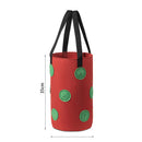 Felt Grow Bags Display Pockets DIY Hanging Strawberry Plant Bag (Red) Newly