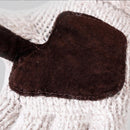 Knitted Half Finger Gloves Men Women Winter Warm Thick Flip Gloves (Beige