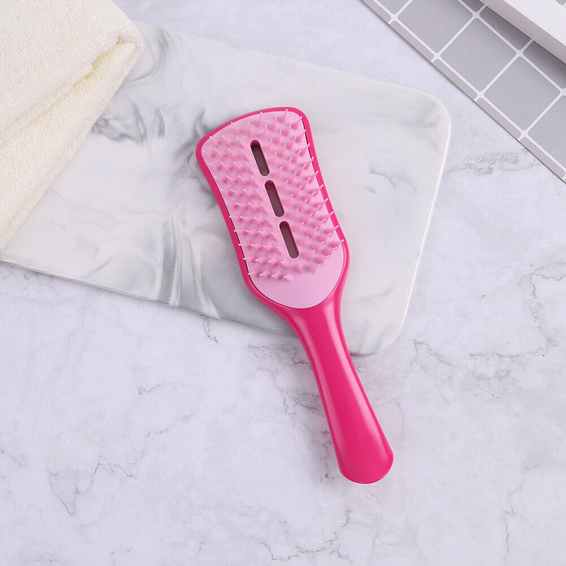 Anti-static Comb Hollow-out Massage Hair Brush Hairdressing Tool (Red) Newly