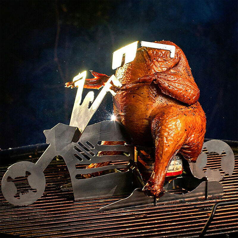 Chicken Stand Beer Motorcycle Stainless Steel Oven Grill Chicken Roasting R