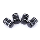 4pcs Aluminum Car Motorcycle Wheel Tire Valve Stem Caps Covers (Black)