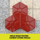 Garden Paving Mold Hexagon Concrete Paving Brick DIY Walkways Path Maker Mould