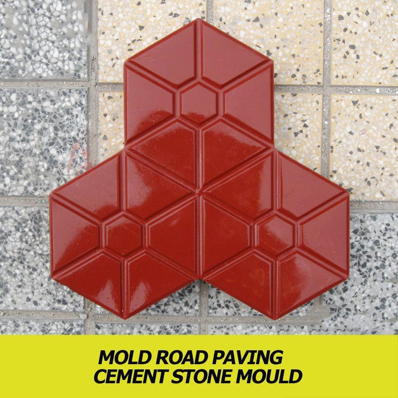 Garden Paving Mold Hexagon Concrete Paving Brick DIY Walkways Path Maker Mould
