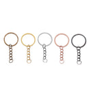 Accessories Keychain Split Ring with Short Chain Key Rings Polished Keyring