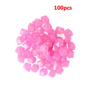 100pcs Luminous Glowing Stones Glow in the Dark Garden Outdoor Aquarium Decor