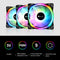 FR-701 PC Case Fan 9 Blade Addressable RGB LED PWM Cooling Fan (Forward)