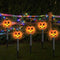 5Stk Solar-Kürbis-Laternen-Lampen-Bodenlicht Wasserdichte Halloween-Außen Dekor.