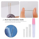 Large Eye Cross Stitching Needles Clear Tube Set Handmade Embroidery Sewing T