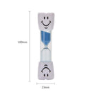 Creative Smiling Face Hourglass Sand Clock for Kids Brushing Teeth (Blue)
