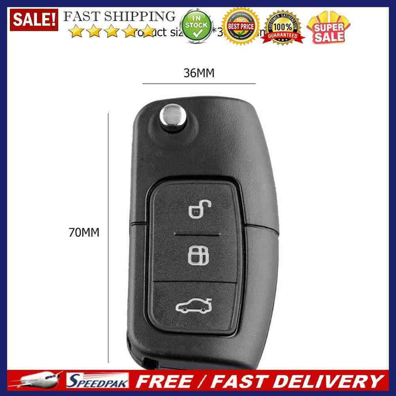 For Focus Mondeo Fiesta 433MHz 4D63 Chip 3 Button Folding Remote Key Fob