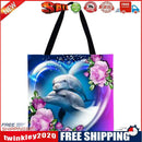 Dolphin Printed Shoulder Shopping Bag Casual Large Tote Handbag
