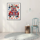5D DIY Diamond Painting USA Gnomes Full Square Drill Mosaic Rhinestone Picture