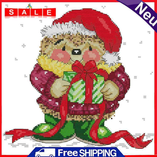 Partial Embroidery DIY 14CT Stamped Canvas Cross Stitch Christmas Gift Kit Craft