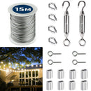 PVC Coated Stainless Steel Cable Wire Rope Cable Clothesline Kit Hanging Set