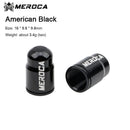 2pcs Bicycle Valve Stem Caps Aluminum for MTB Road Bike (American Black)