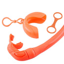 Silicone Foldable Snorkel Tube with Storage Case Roll Up Snorkel (Orange) Newly