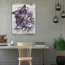 DIY Two Butterflies Full Round Drill Diamond Painting Rhinestone Handwork Newly