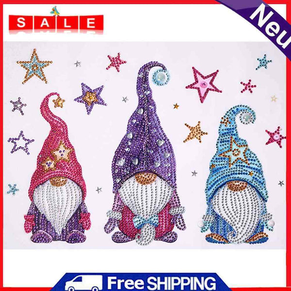 Star Heart Gnome 5D Diamond Painting DIY Rhinestone Special Shaped Pictures Kit