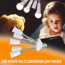 Adjustable E27 Lamp Holder for LED Light Adapter Multi-conversion (5-head) Newly
