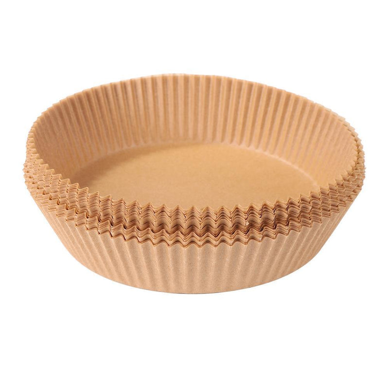 30pcs Air Fryer Steamer Paper Liners Baking Oil Paper Mat (White 16x4.5cm)