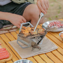 Outdoor BBQ Grill Stove Triangle Stainless Steel Camping Mini Cooking Utensils