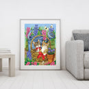 40x50cm Frameless Oil Paint By Numbers DIY Kitten Painted Canvas Picture
