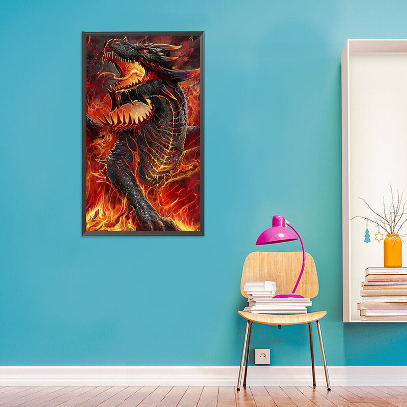 5D Diamond Painting Kit DIY Dragon Full Square Drill Mosaic Picture Wall De