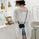 Candy Color Crossbody Bag Women PU Belt Buckle Mini Shoulder Pouch (Black)