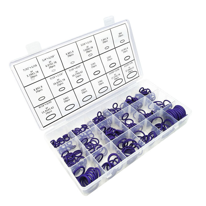 270pcs 18 Sizes HNBR O Rings Air Conditioning Compressor Refrigerant Seal Rings